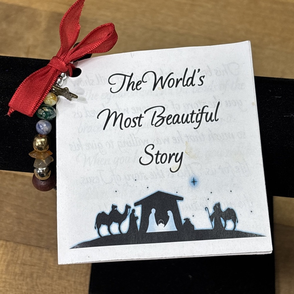 Christian Gospel Salvation Story Bead Bracelet Jesus Cross Gift Card